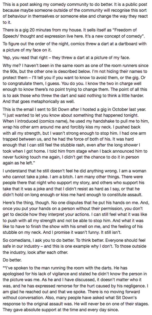 Comedian Statement KD 2020